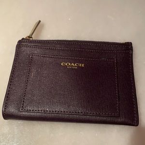 Eggplant Coach Wallet Card Case